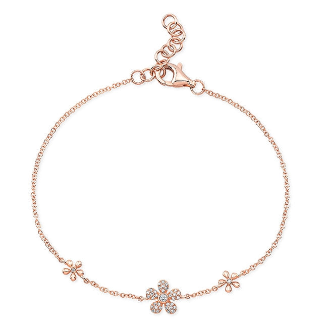 14k Gold Diamond Daisy Flower Bracelet – Marco Lauren